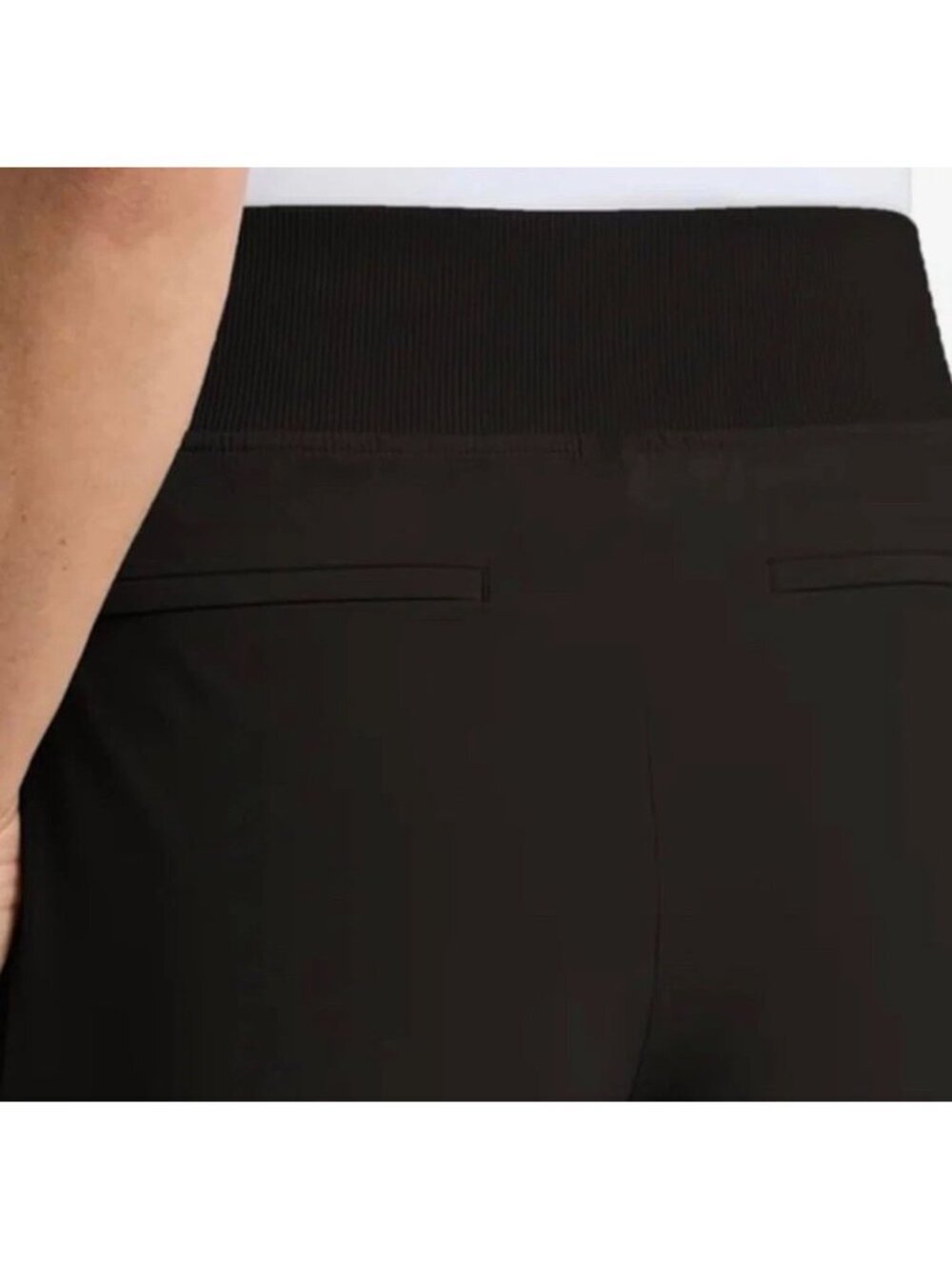 NWT Kirkland Signature Women's S Ankle Pant Black PullOn Stretch B1712 - Picture 3 of 16